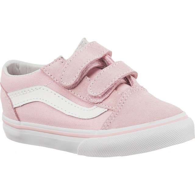 Vans Td Velho Skool V Camurça Canvas Q7K Giz Rosa Verdadeiro Branco