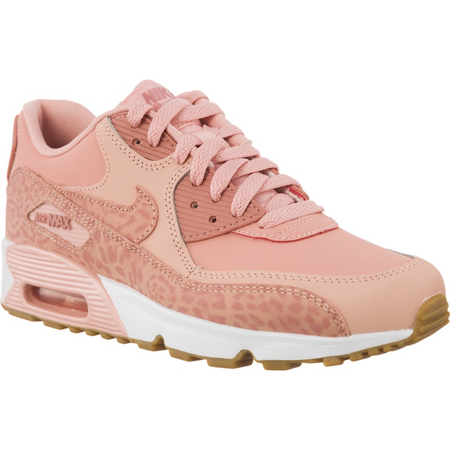 Nike Ar Max 90 Couro Se Gg. Coral Stardust Branco. tolet rosa