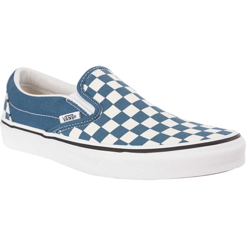 Vans Slip clássico em U78 Checkerboard Corsair True White branco azul
