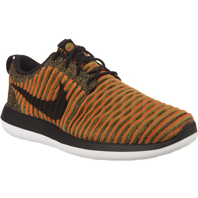 Nike Roshe dois Flyknit 009 laranja amarelo multicolorido