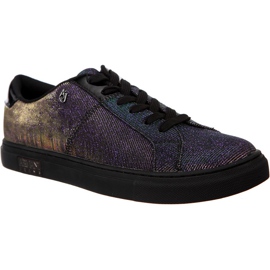Armani Jeans Sapatilha Mulher 9252397A659 00243 preto roxo multicolorido