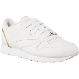 Reebok Couro clássico Hw Branco Liso Met