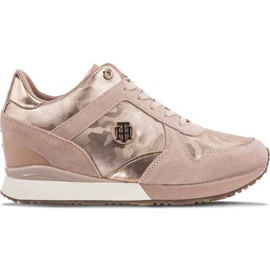Tommy Hilfiger Camo Metallic Wedge 641 Mahogany Rose roxo