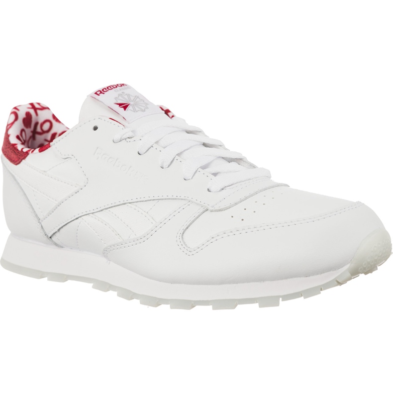 Reebok Couro Clássico Dia dos Namorados 191 White Power Red branco
