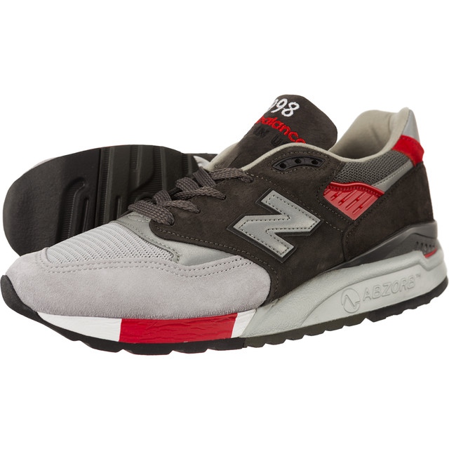 New Balance M998CPL cinza vermelho