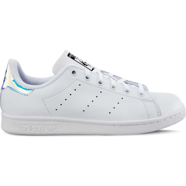 Adidas Stan Smith J 272 Calçado Branco Metalizado Prateado Calçado Branco