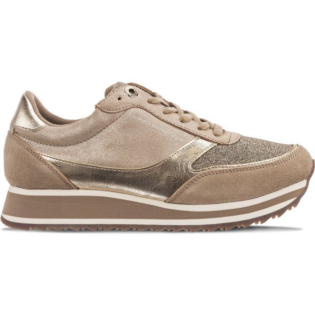 Tommy Hilfiger Corredor Retro Metálico 099 Taupe Escuro castanho