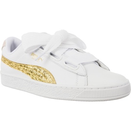 Puma Cesta Coração Glitter Wn 801 branco amarelo