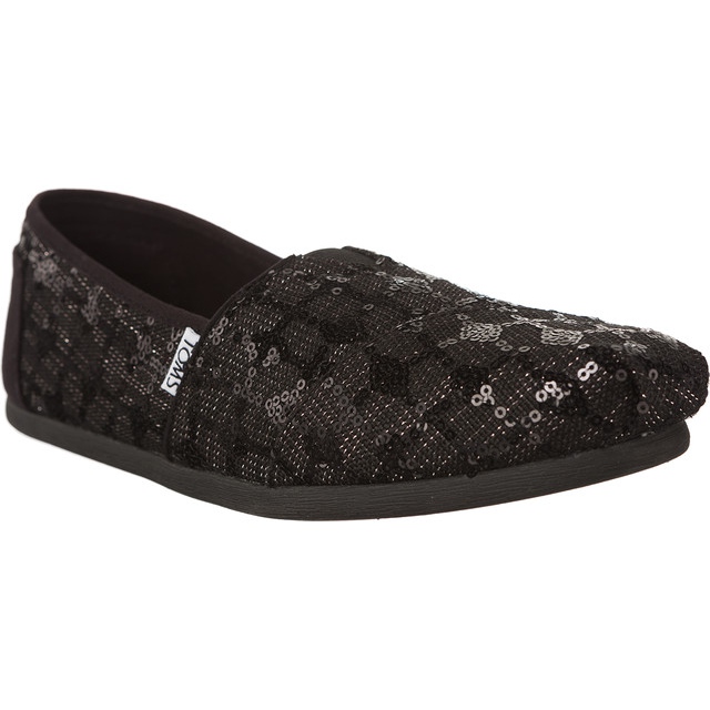 Toms Sequin Glitz Mulher Alpargata 925 preto