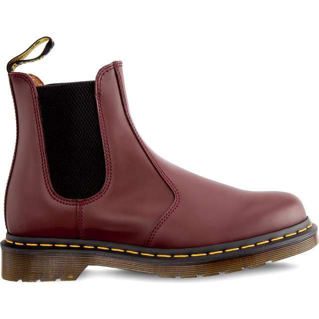 Dr. Martens 2976 ponto amarelo Chelsea Boot vermelho cereja
