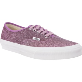 Vans Autêntico U3U Lurex Glitter Rosa Verdadeiro Branco roxo