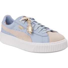Puma Cesta Plataforma Coachella Wns Fm Prata Peônia Cashmere Azul marrom multicolorido