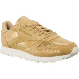 Reebok Shimmer de couro clássico ouro giz dourado
