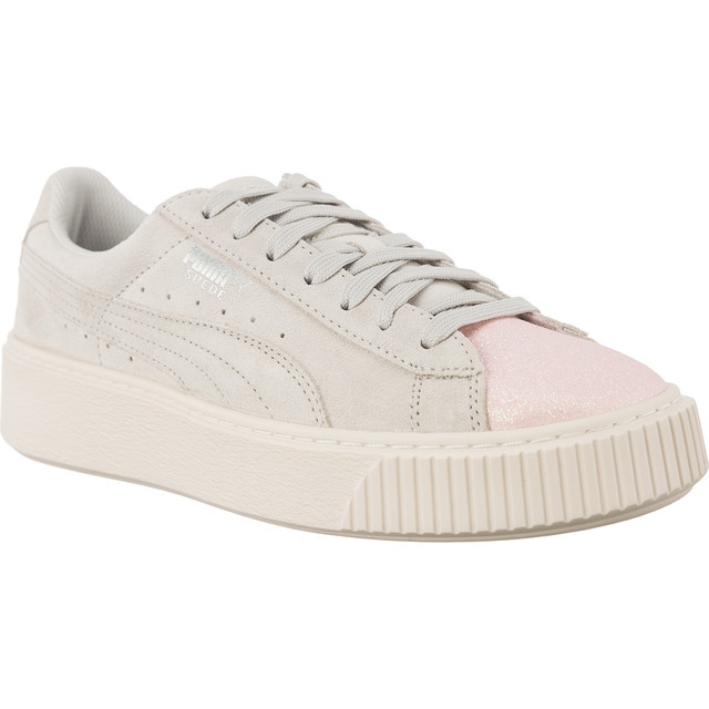 Puma Camurça Plataforma Glam Pearl Glacier Grey cinza multicolorido