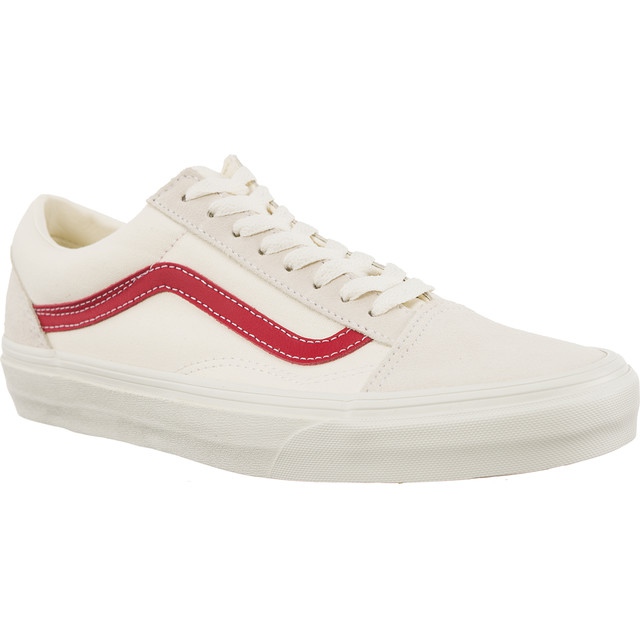 Vans Velho skool r1t vintage branco rococco vermelho multicolorido
