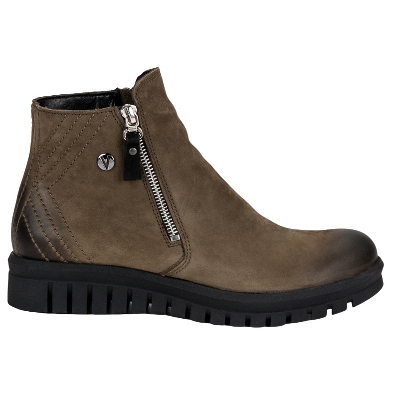 Botas baixas no zíper VINCEZA verde