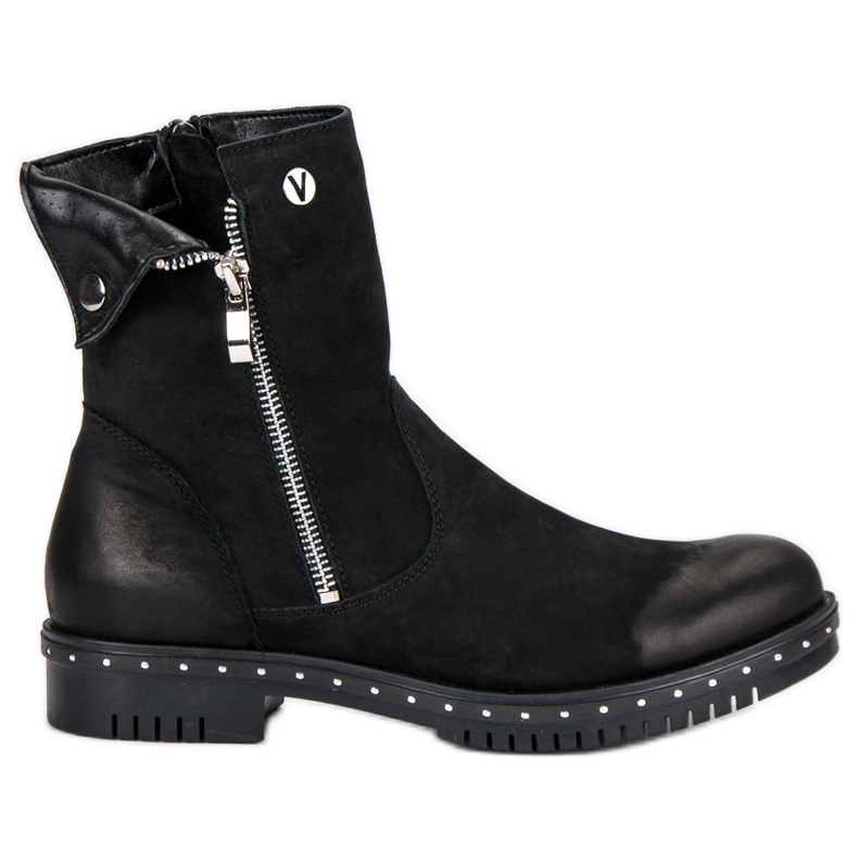 Botas VINCEZA em pele preta preto