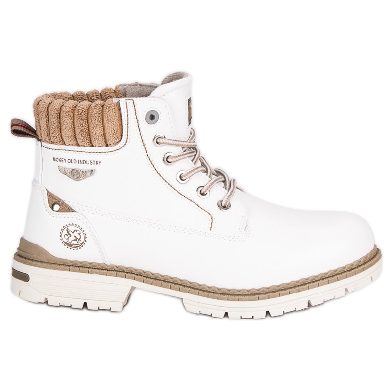 McKey Botas de caminhada brancas femininas branco