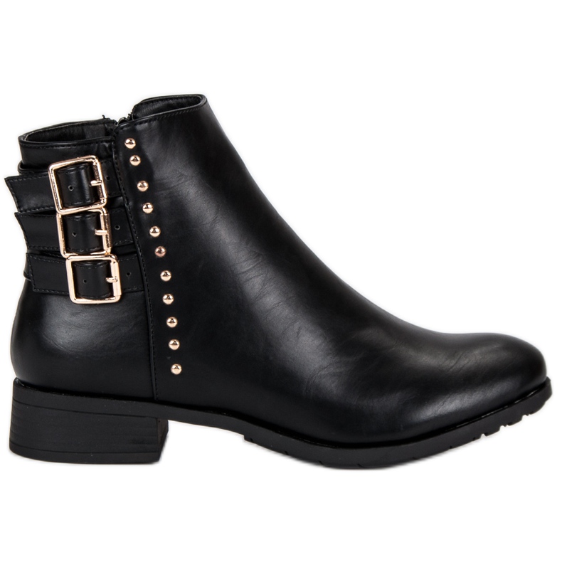 J. Star Botas femininas elegantes preto
