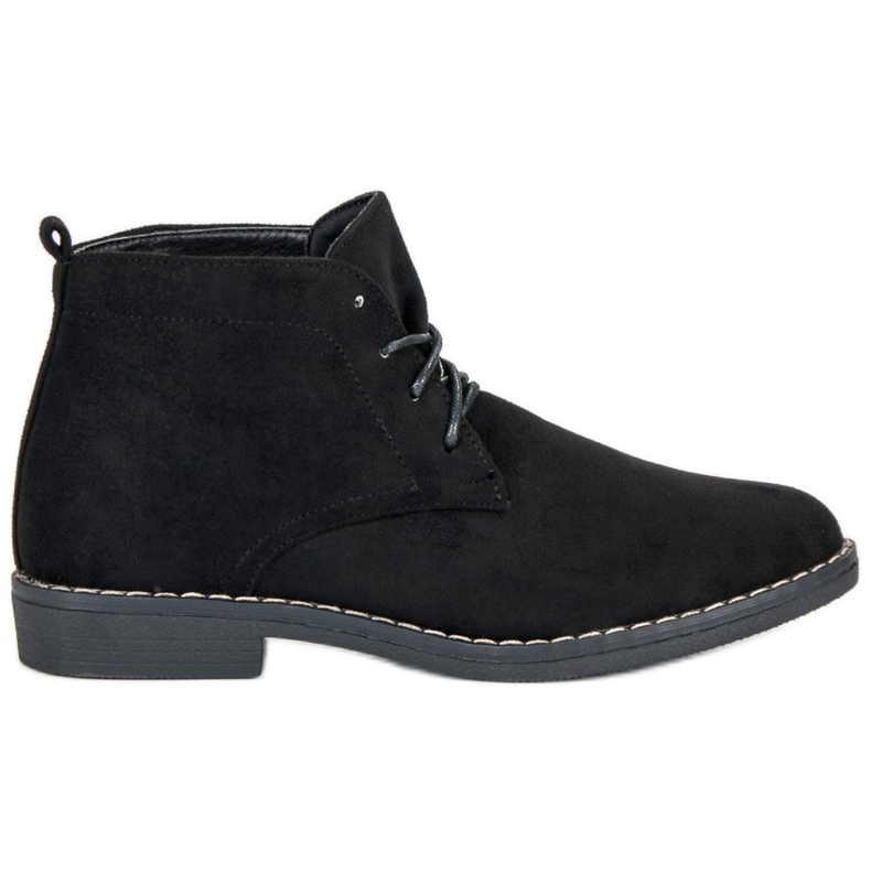 Botas de amarração baixa preto