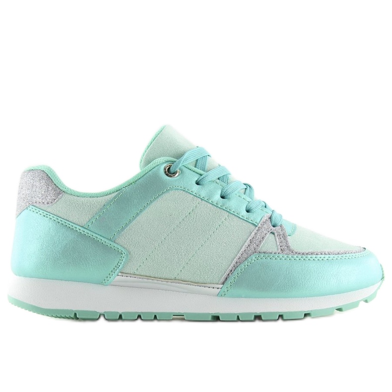 Tênis esportivo menta K-322 Azul cinza verde