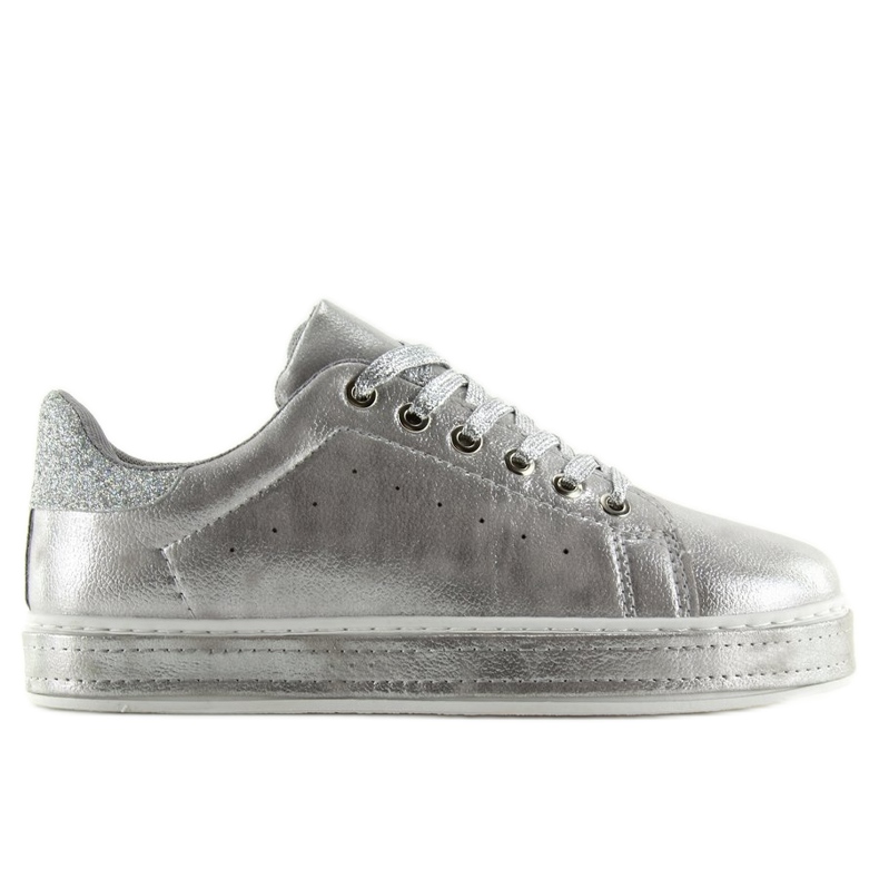 Tênis feminino prata K-301 Silver cinza