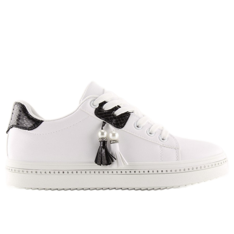 Tênis feminino preto e branco 88038 BRANCO / PRETO