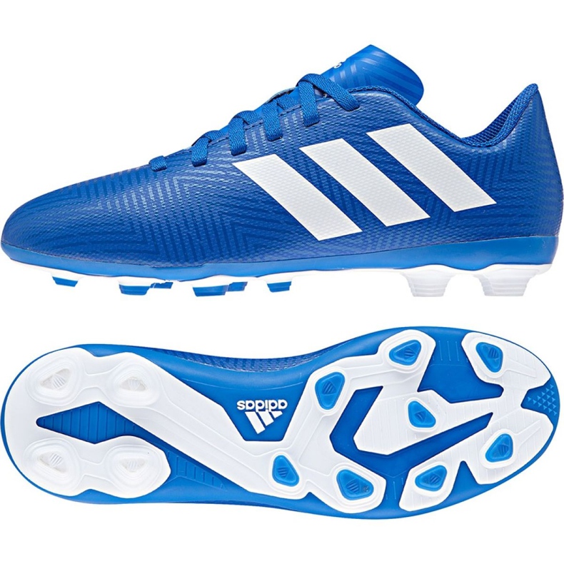 Chuteiras Adidas Nemeziz 18.4 FxG Jr DB2357 multicolorido azul