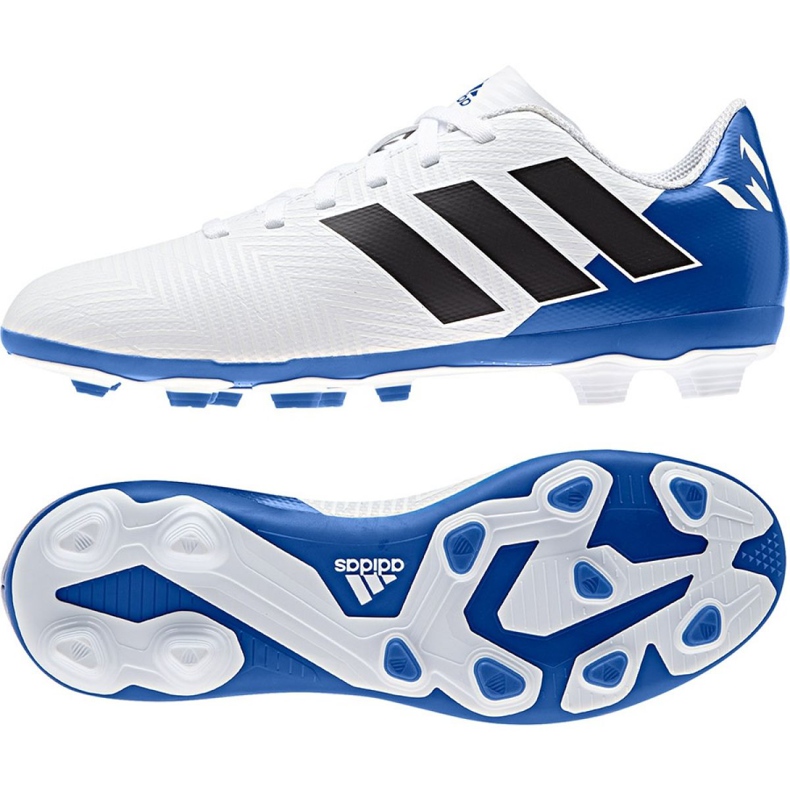 Chuteira Adidas Nemeziz Messi 18.4 Fg Jr DB2369 multicolorido branco Chuteira Adidas Nemeziz Messi 18.4 Fg Jr DB2369 multicolorido branco