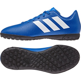 Chuteira Adidas Nemeziz Tango 18.4 Tf Jr DB2381 multicolorido azul