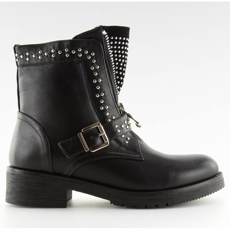 Botas femininas com tachas pretas NC255 Preto