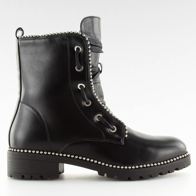 Botas pretas para mulheres trabalhadoras negras NC251 Preto