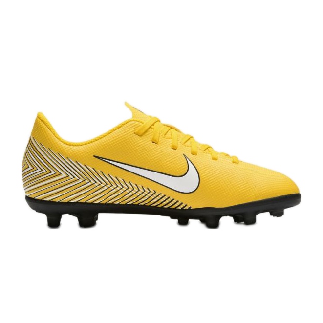 Chuteiras Nike Mercurial Vapor 12 Club Neymar Mg Jr AO9472-710 multicolorido amarelos Chuteiras Nike Mercurial Vapor 12 Club Neymar Mg Jr AO9472-710 multicolorido amarelos