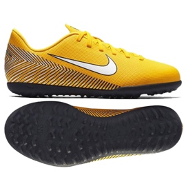Chuteiras Nike Mercurial Vapor 12 Club Neymar Tf Jr AO9478-710 amarelo amarelo