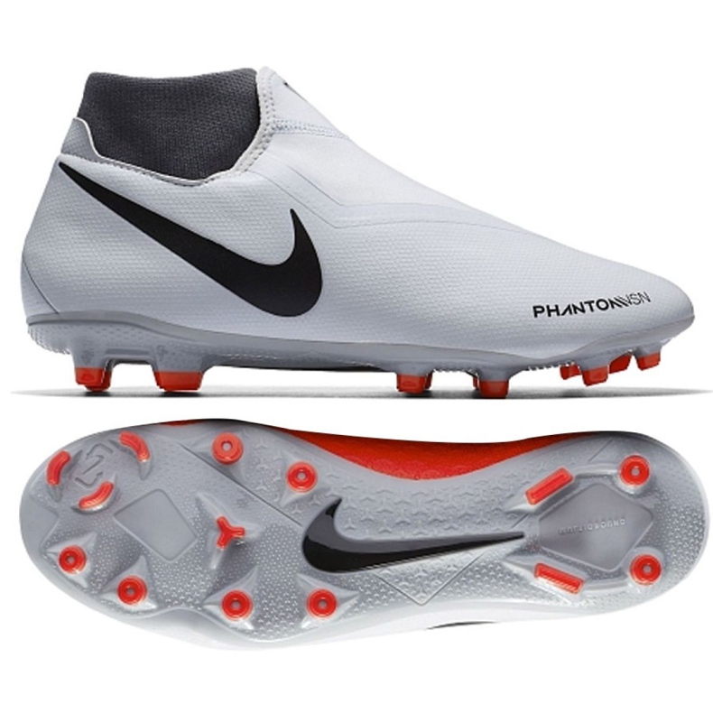 Chuteiras de futebol Nike Phantom Vsn Academy Df Fg M AO3258-060 cinza multicolorido
