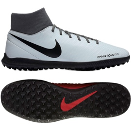 Chuteiras de futebol Nike Phantom Vsn Club Df Tf AO3273-060 branco cinza