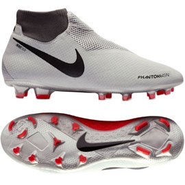 Chuteiras de futebol Nike Phantom Vsn Pro Df Fg AO3266-060 branco cinza
