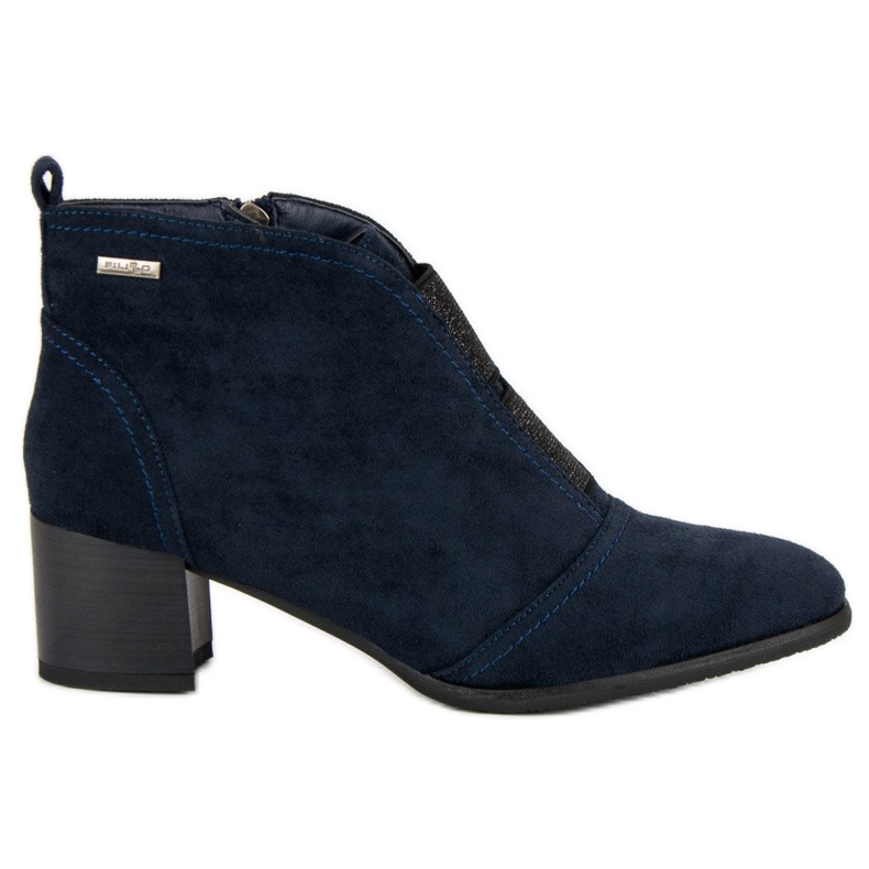 Filippo Botas elegantes azul marinho