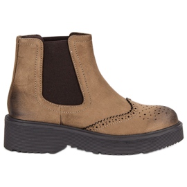 Corina Botas de camurça confortáveis marrom