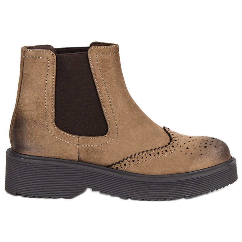 Corina Botas de camurça confortáveis castanho