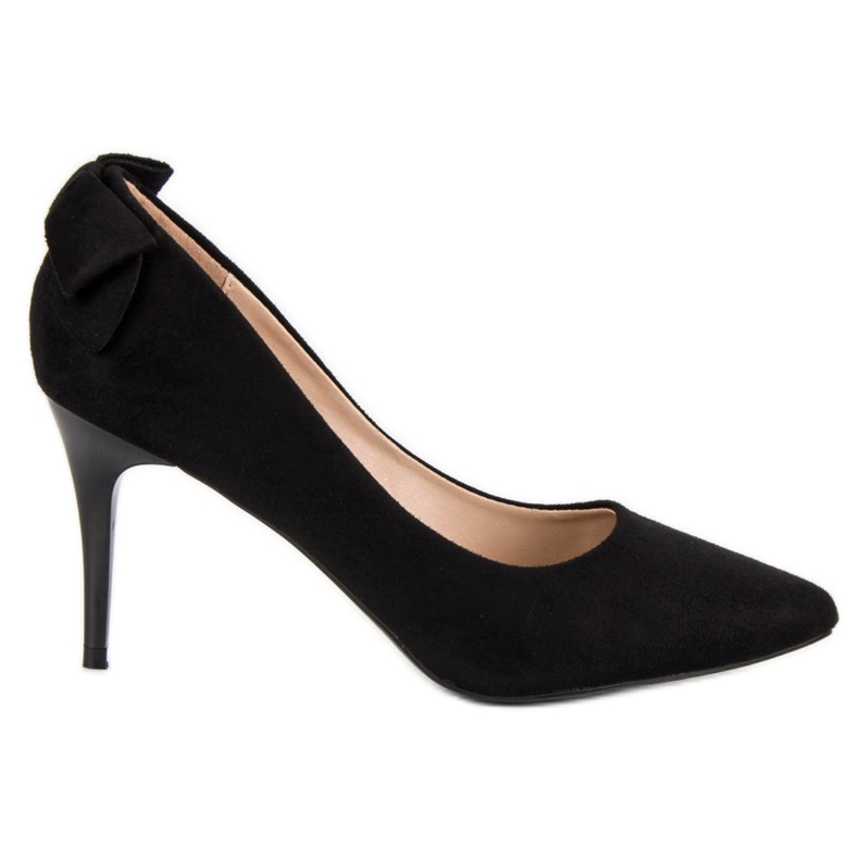 Salto alto moderno de camurça VINCEZA preto