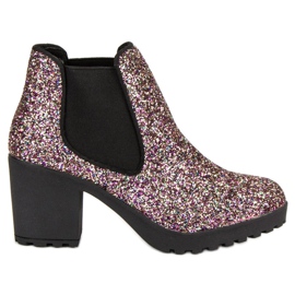 Corina Botas Jodhpur elegantes roxo