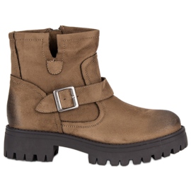 Corina Botas de trabalho em camurça marrom