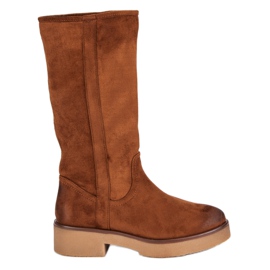 Corina Botas de camurça femininas marrom