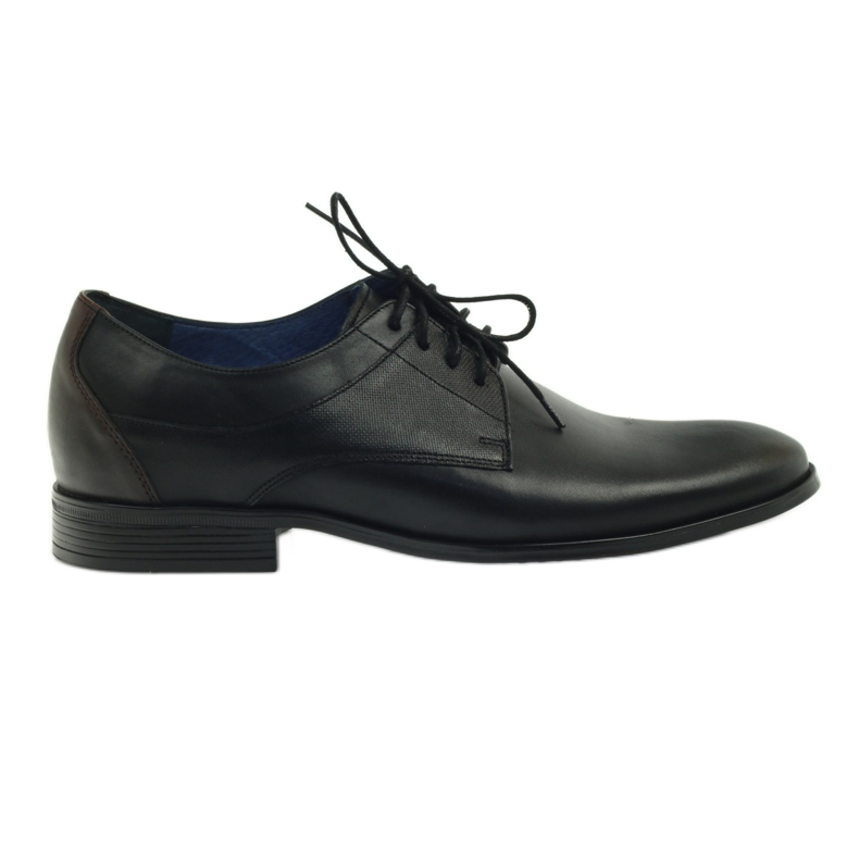 Nikopol Sapatos de couro masculino formal preto 1677