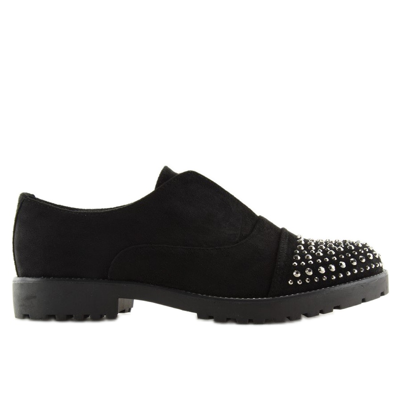 Mocassins pretos decorados dedos do pé 22-2 Preto