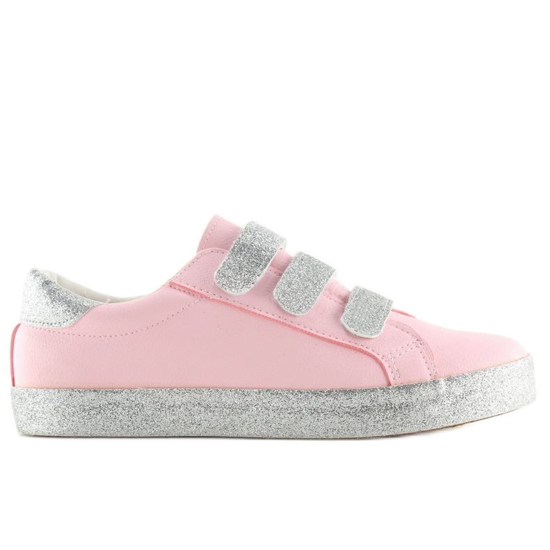 Tênis com velcro rosa XL10P rosa cinza