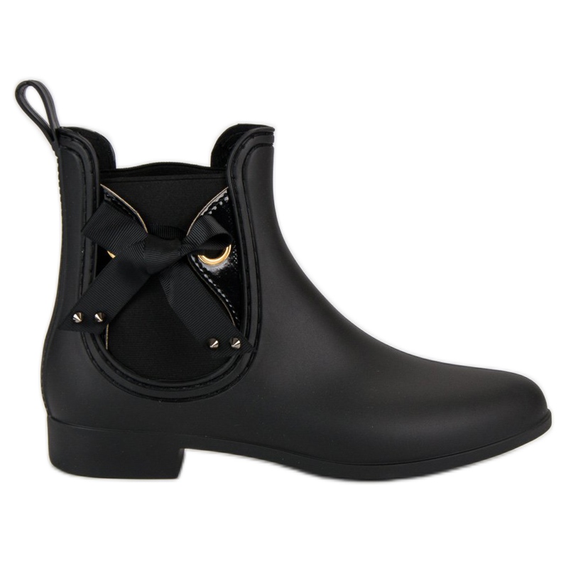 Vices Botas de borracha preta, tornos preto