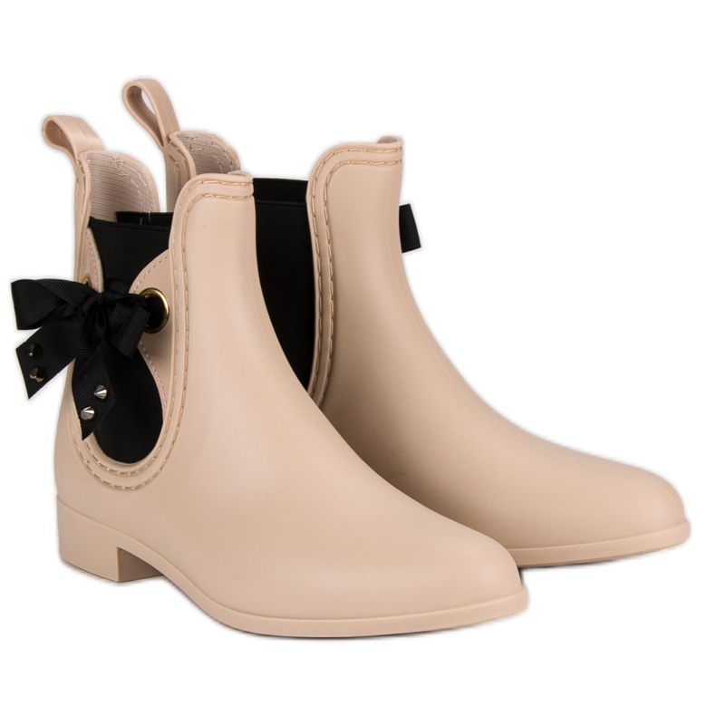 Vices Botas de borracha bege, tornos