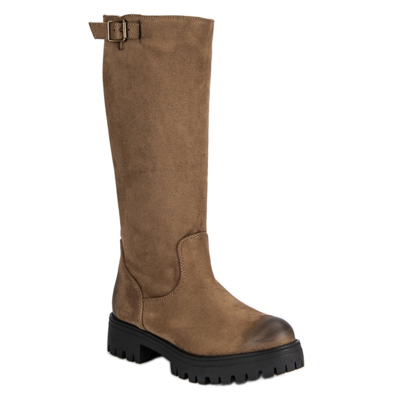 Corina Botas de camurça castanho